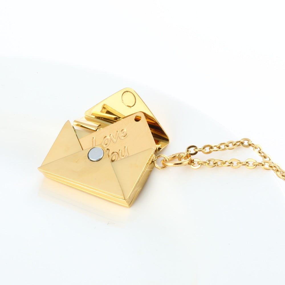 P.S. I Love You Envelope Necklace